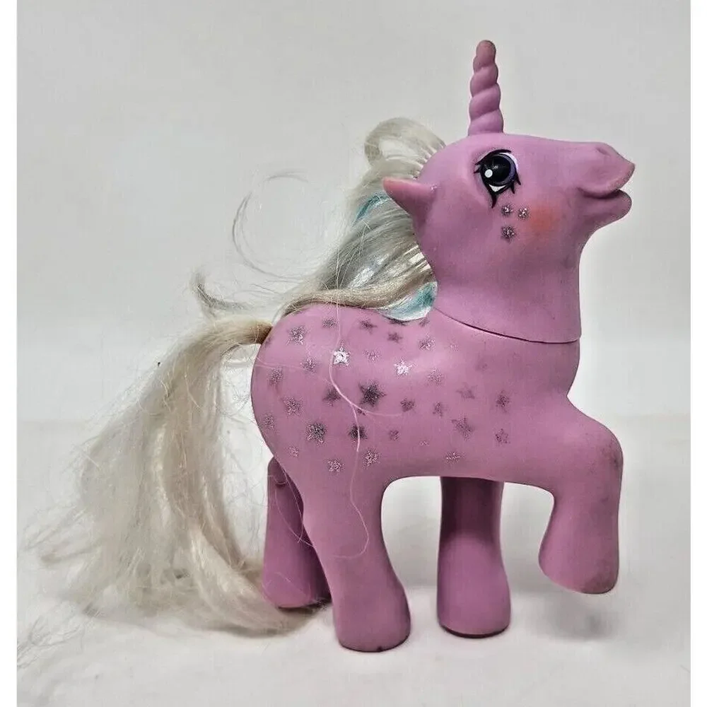 Vintage 1987 G1 My Little‎ Pony Milky Way Purple with Silver Stars U23